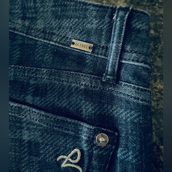 DL1961 Instasculpt Florence Women's Dark Blue Patterned Jeans - Picture 13 of 16